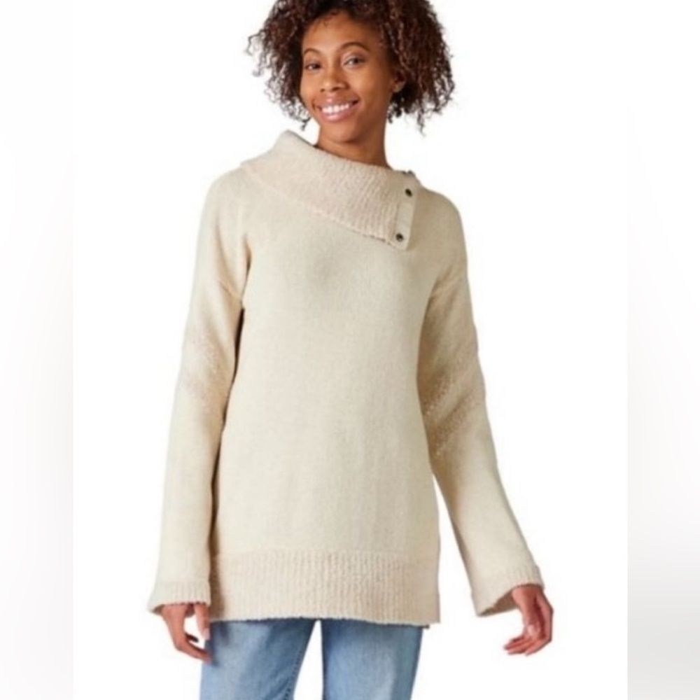 Smartwool XS Wool Blend Lodge Tunic Pullover Sweater Cream